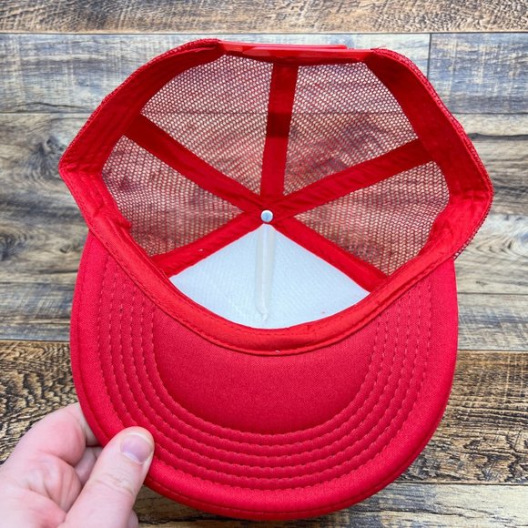 Post Malone Mens Trucker Hat Red Snapback White Iverson Album Cover Hip Hop Cap - Picture 5 of 7